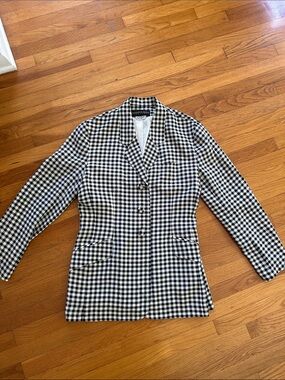 Gingham Silk Blazer vintage